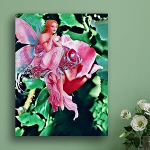 "Eva" of the Rose Garden, A MalloryJane Original Signed 20"x16" Wall Art Print.